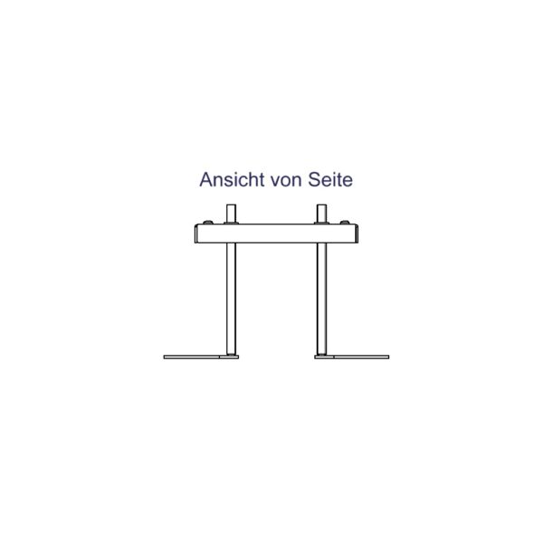 Produktbild UBD 130 166  -  Aufstock-Rahmen aus SVZ inkl. 170mm Nivellierschrauben zu UBD 100 und 130